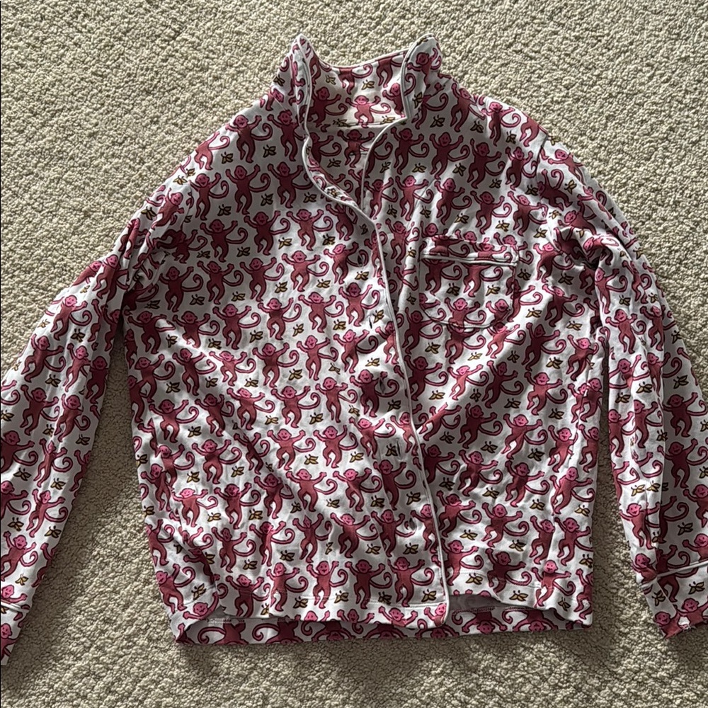 Roller Rabbit Pink and White Floral Print Sleepwear